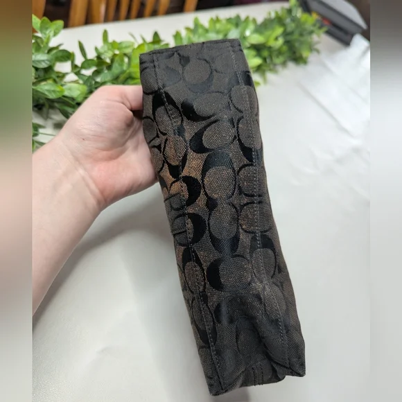 Y2K Coach Signature Fabric Black Shoulder Bag 6371 - Picture 5 of 16